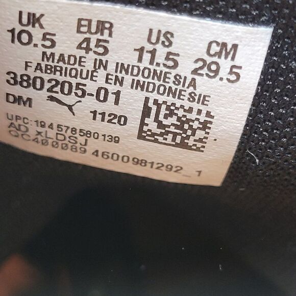 Puma Suede Classic Mid XXI Black w White Logo Sneaker Style 38020501 Size 11.5 - Picture 8 of 9